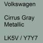 Preview: Volkswagen, Cirrus Gray Metallic, LK5V / Y7Y7.